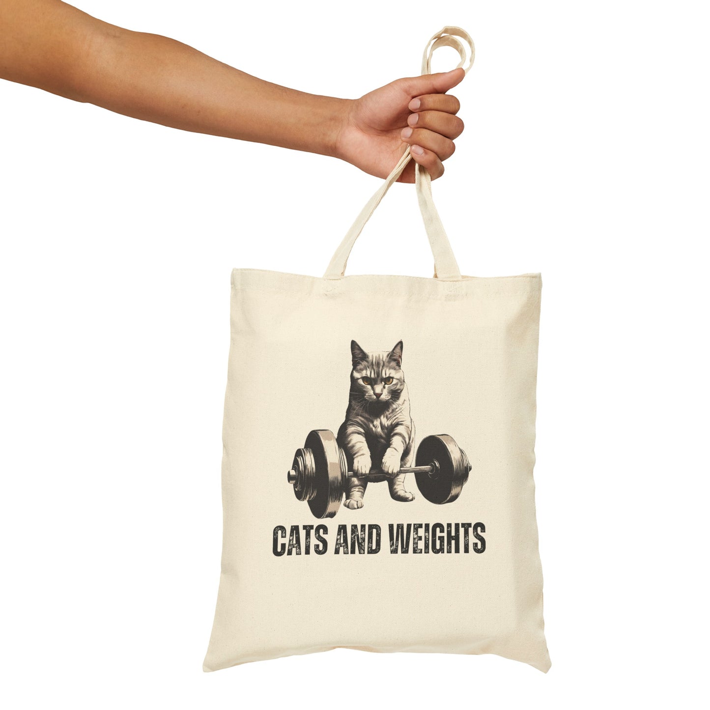 Funny Cat Deadlifting Tote Bag Funny Gym Bags for Cat Lovers gifts for Cat Mom Fitness Tote Bag for Workout lover Cute Kitty Cats Totes