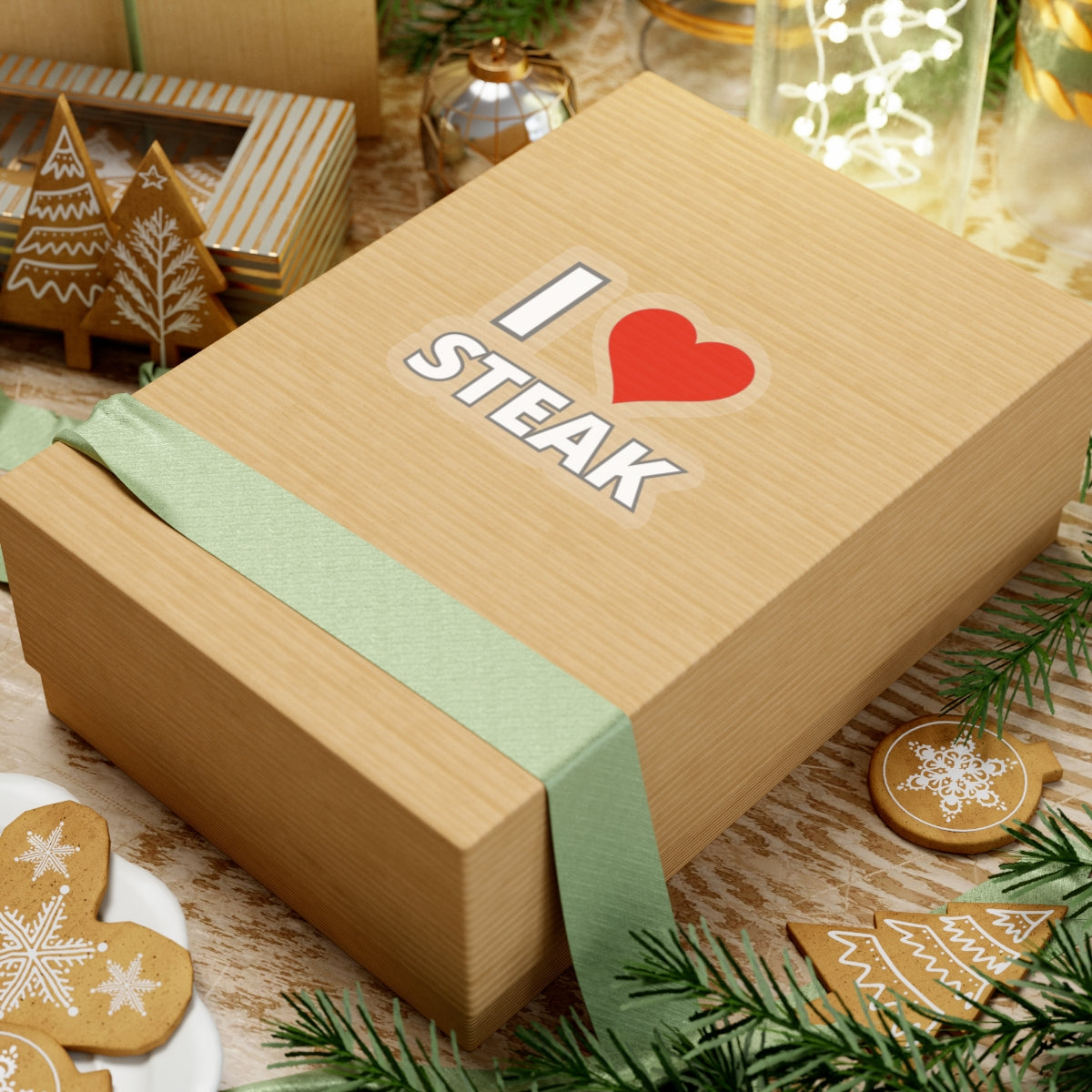 I LOVE STEAK Sticker for Steak Lover Gift for Meat Lover gifts for Carnivore Diet Present I Heart Steak Decal Sticker for Chef gift