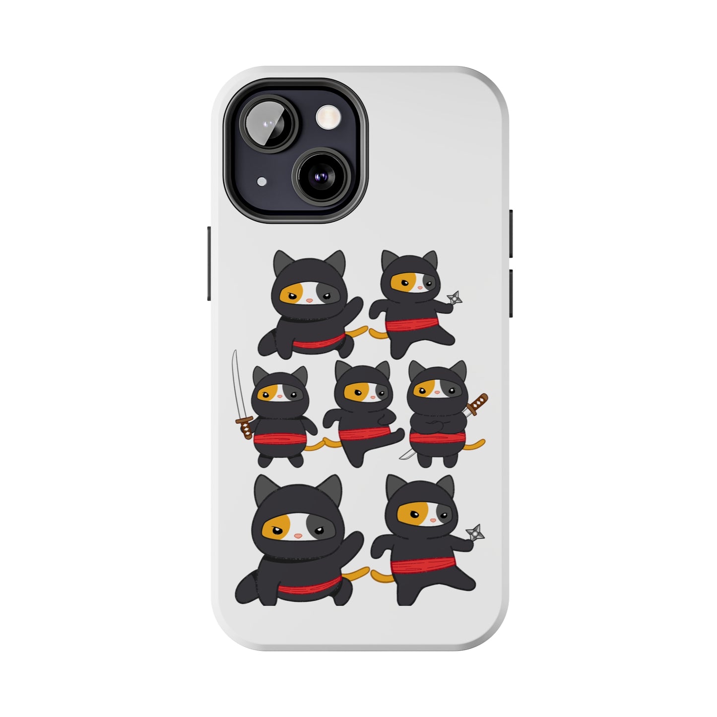 Funny Cat iPhone case for Cat Lover gift for Cat Mom gift Funny Cat Phone Case NINJA CATS Case