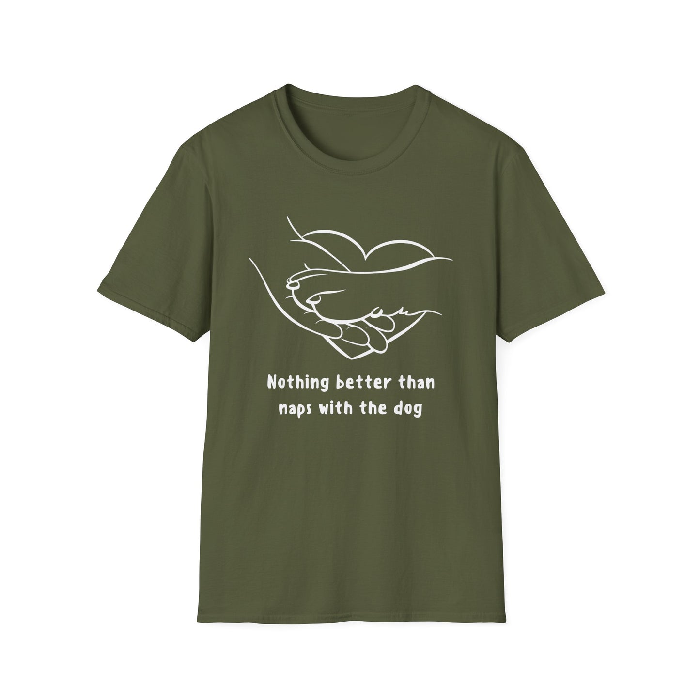 Dog Lover Shirt - Cute Dog T-shirt for Lover Gift Dog Paw T Shirt Nothing is Better than Naps with my Dog Shirt