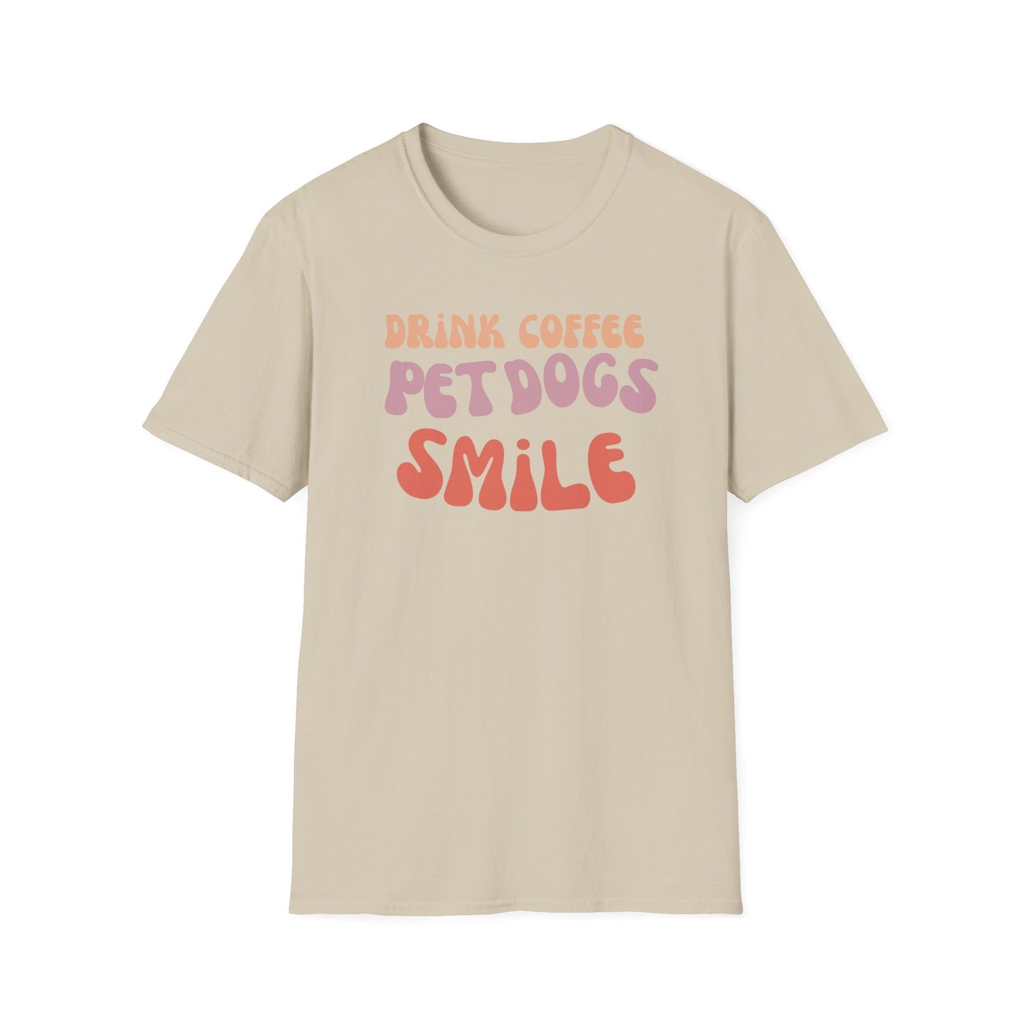Groovy Dog Shirt for Coffee Lover Tees Retro Dog Tshirt for Dog Lover gift for Dog Mom present for Christmas gifts for Her Smile T-shirts