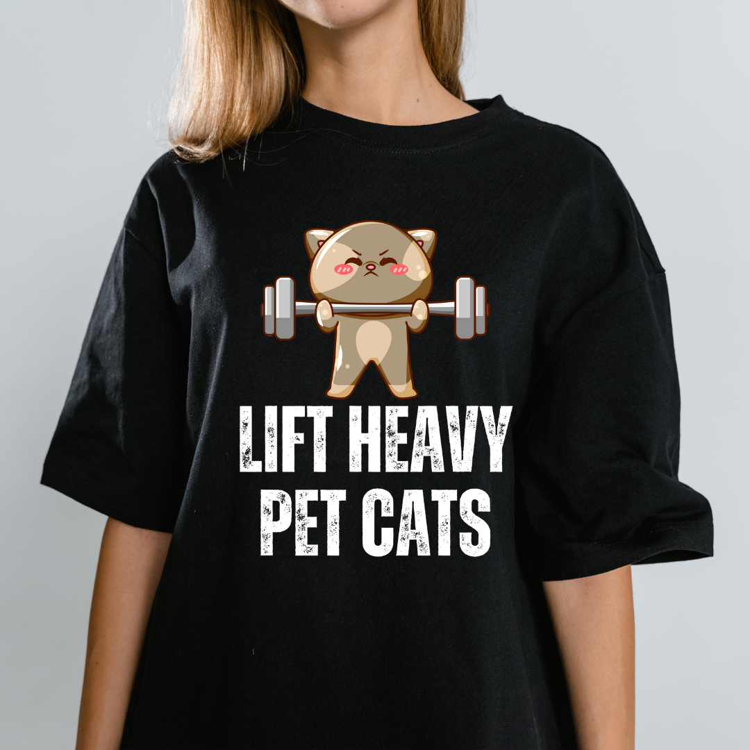 Funny Cat Lifting Weights T Shirt for Cat Lovers gift for Fitness Lover gift for Her Lift Heavy Pet CATS T-shirt Funny Cat Shirt Him gifts