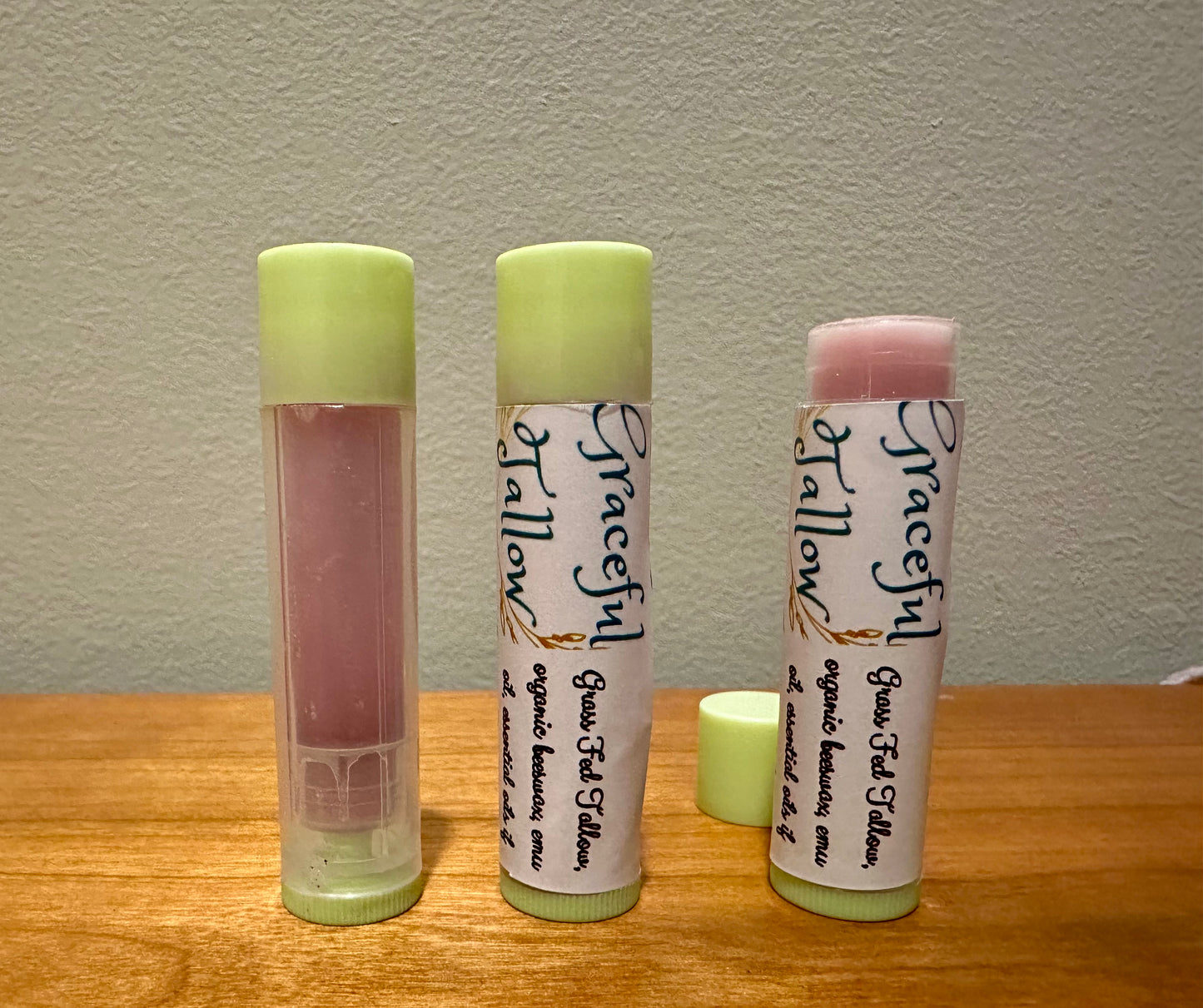 Tallow Lip Balm with Emu Oil & Grass Fed Beef Tallow Pink Lip Balms for Carnivore gift Extra Moisturizing All Natural Skincare for gifts Mom