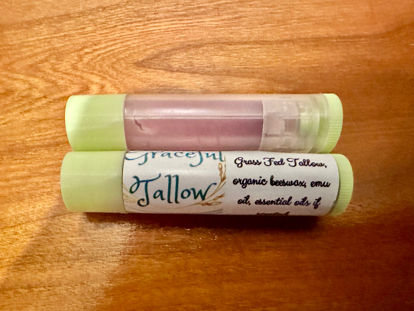 Tallow Lip Balm with Emu Oil & Grass Fed Beef Tallow Pink Lip Balms for Carnivore gift Extra Moisturizing All Natural Skincare for gifts Mom