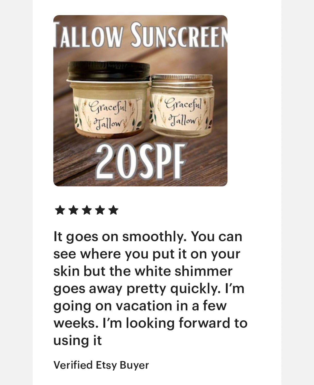 Tallow Sunscreen Non Toxic Grass Fed Beef Tallow Face & Body Lotion / Eye Cream! Skin care gift for Mom gifts for Him Non-Nano Zinc Oxide