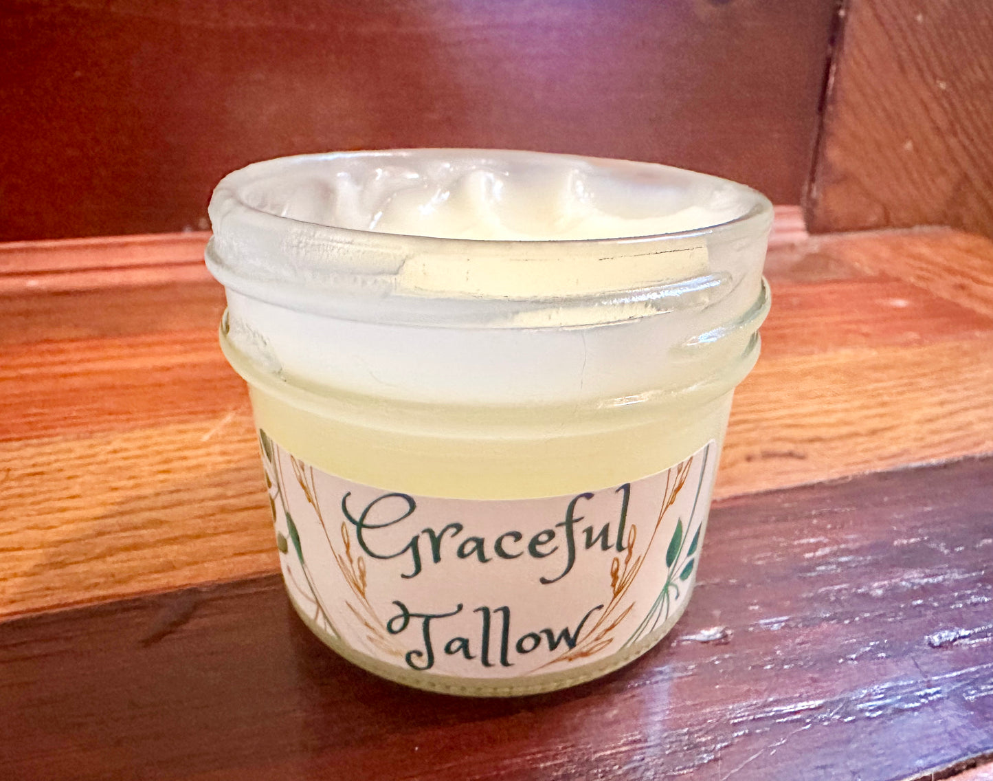 Tallow Leave In Conditioner / Deep Conditioning Hair Treatment Non Toxic Grass Fed Tallow Hair Growth Cream with Emu Oil