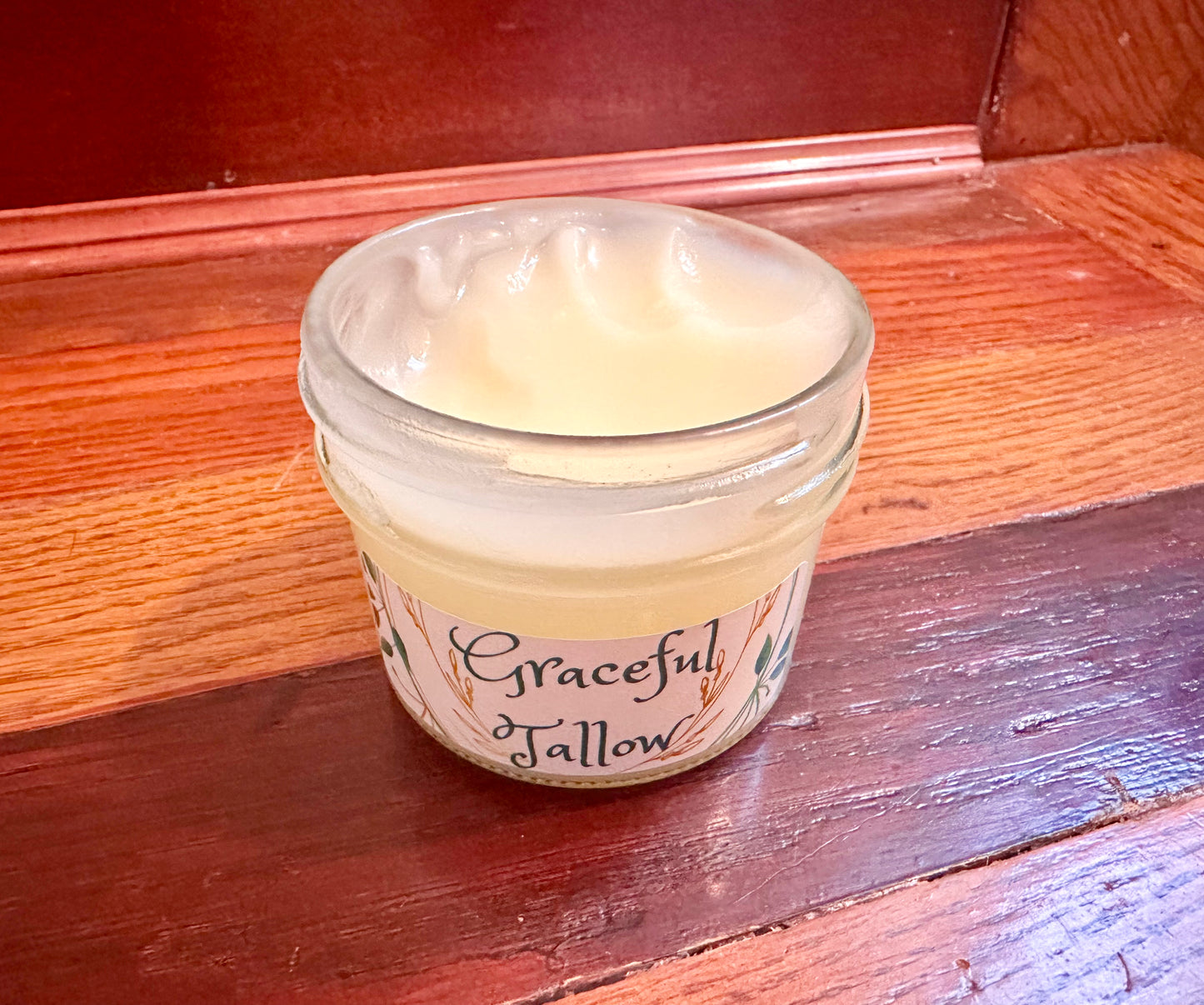 Tallow Leave In Conditioner / Deep Conditioning Hair Treatment Non Toxic Grass Fed Tallow Hair Growth Cream with Emu Oil