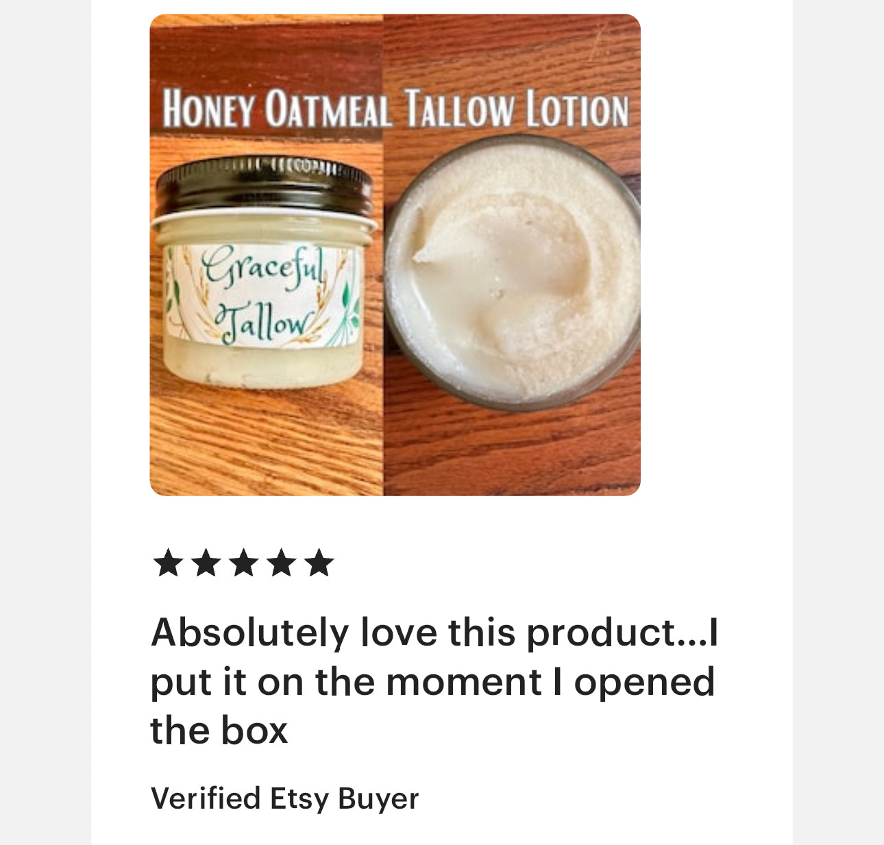 Honey Oatmeal Lotion with Tallow Non Toxic Grass Fed Beef Tallow Face & Body butter. Hydrating Moisturizing Eye Cream Anti-Itch Eczema Baby