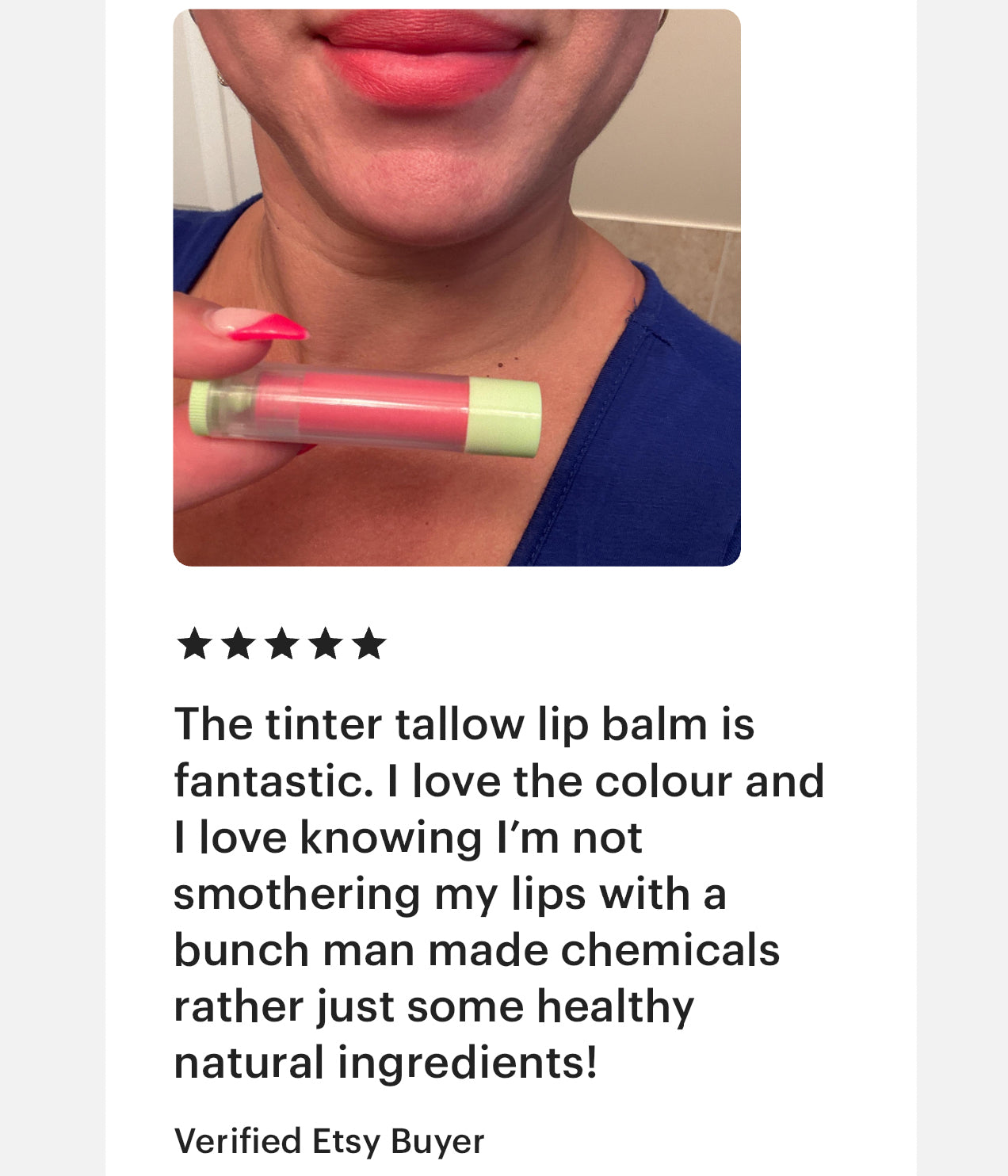 Sunscreen Lip Balm All Natural Lip Stick Tallow Cheek Lip & Eye Tint Non-Toxic Makeup Sun Protection Lips for Carnivore gift for Mom gifts