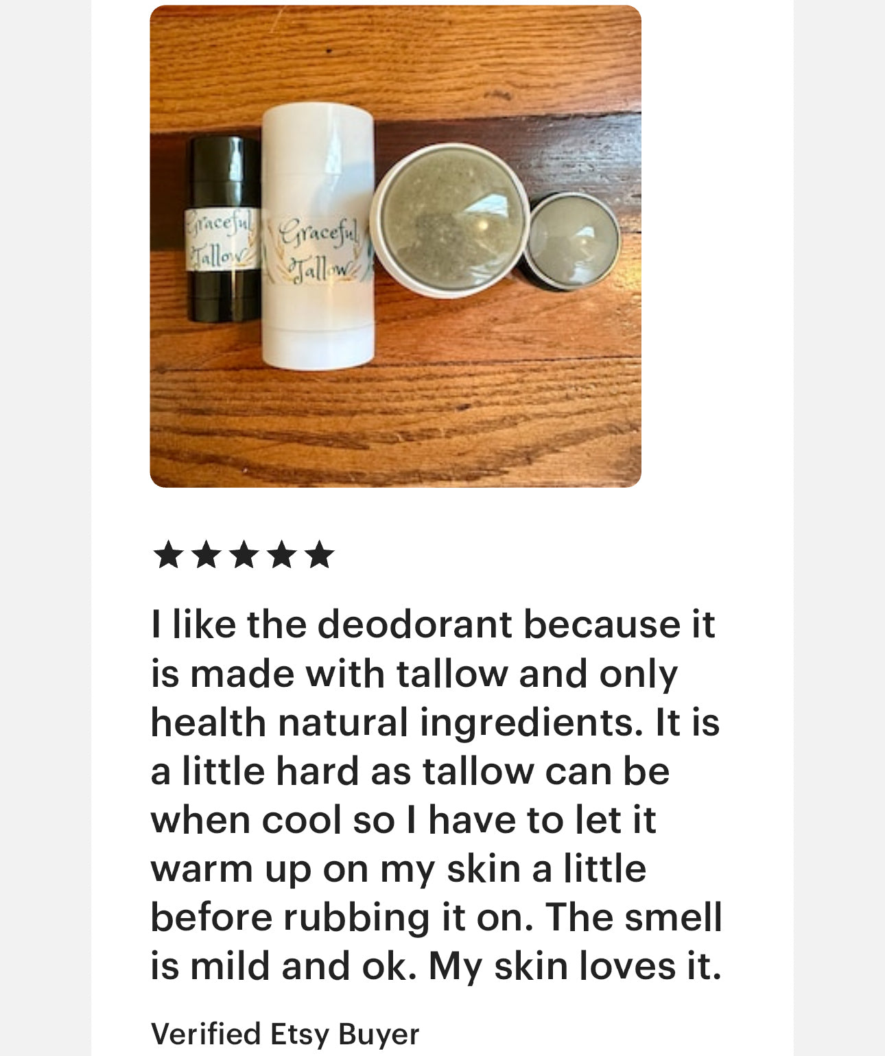 Tallow Deodorant Nontoxic Grass Fed Beef Tallow Deodorants Baking Soda Free Bentonite Clay All Natural Skincare Mom gift Carnivore