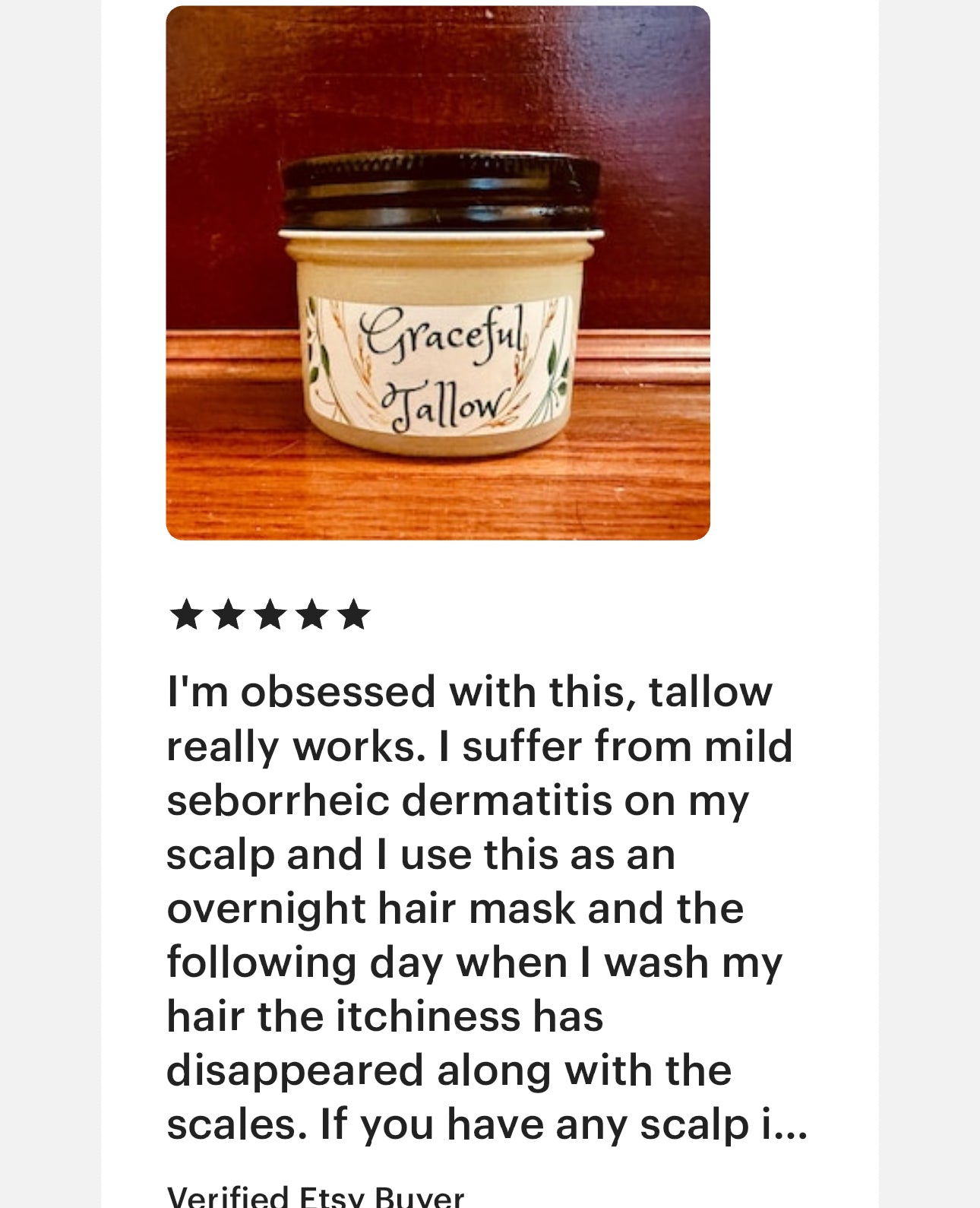 Tallow Leave In Conditioner / Deep Conditioning Hair Treatment Non Toxic Grass Fed Tallow Hair Growth Cream with Emu Oil