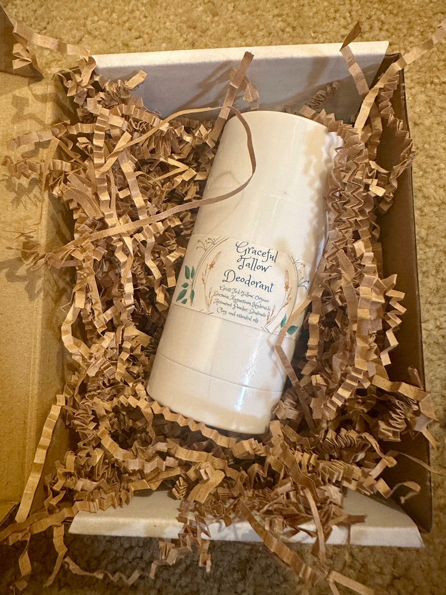 Tallow Deodorant Nontoxic Grass Fed Beef Tallow Deodorants Baking Soda Free Bentonite Clay All Natural Skincare Mom gift Carnivore