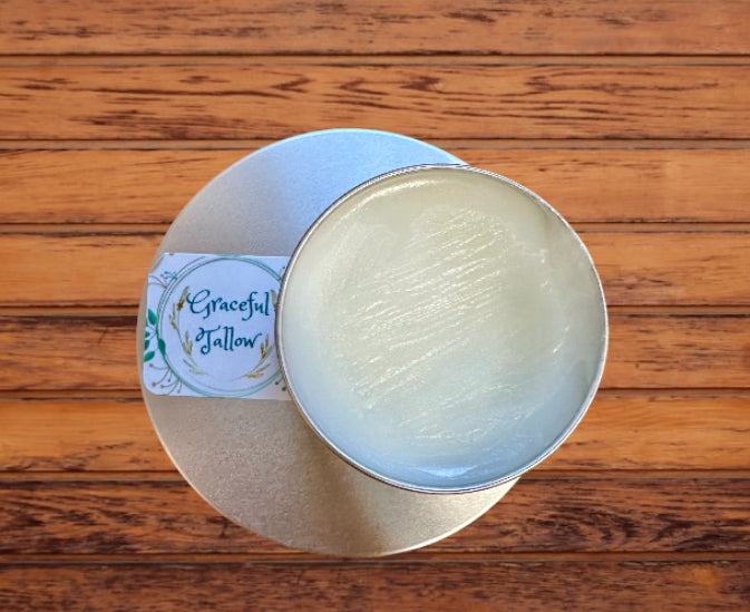 Tallow Winter Balm with Emu Oil! Grass Fed Tallow Body Lotion for 4oz Hand Cream for Skincare gift for Her gift for Dry Skin Carnivore 4oz