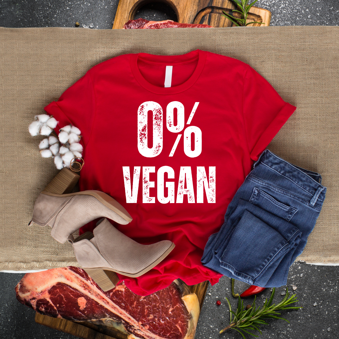 Funny T-Shirt for Meat Lover gift Funny Meat eater Shirt Carnivore gift 0% Vegan T Shirt Carnivore T-shirt