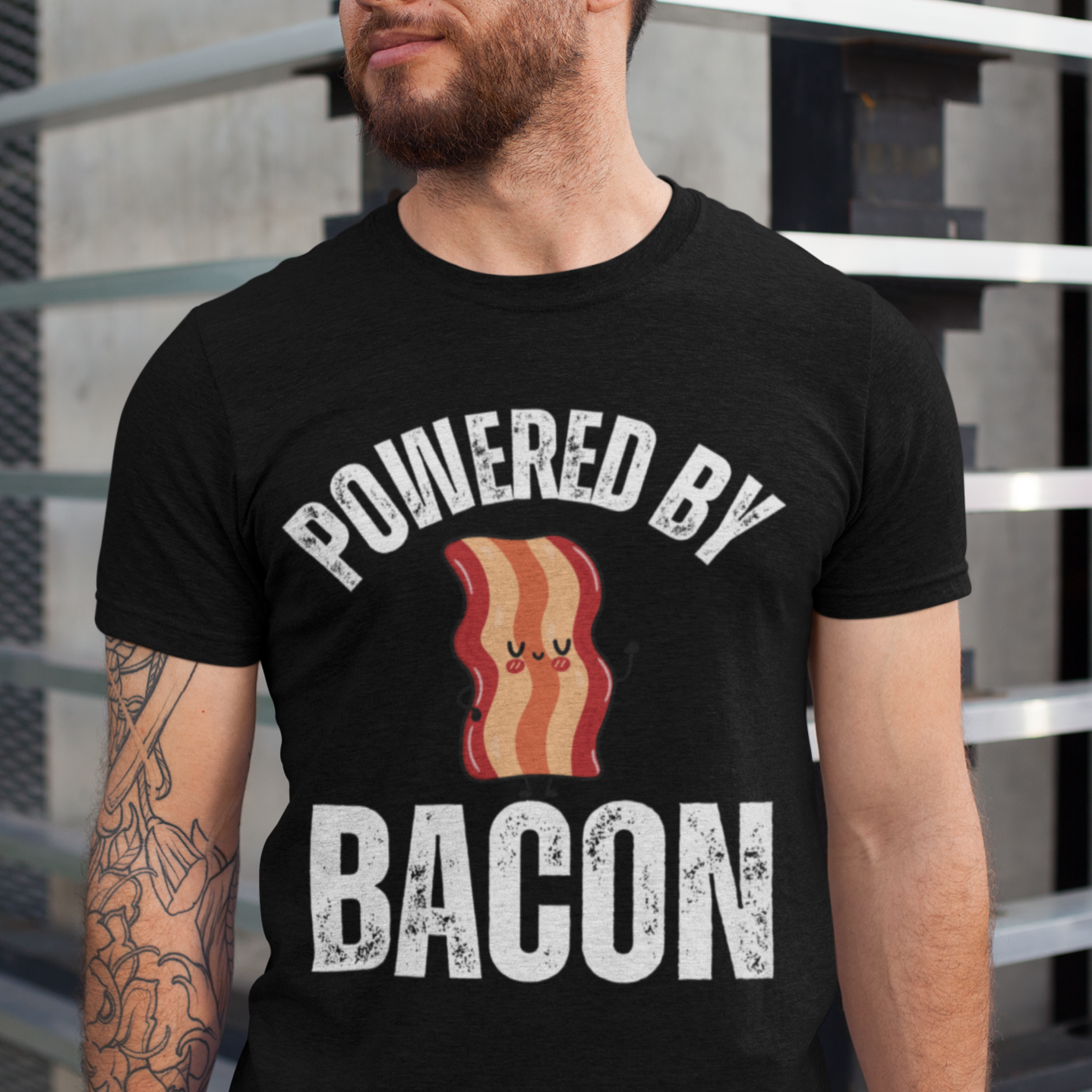 Bacon Shirt - Powered By BACON T-shirt for Meat Lover Shirt for Meat Lover gift for Bacon Lover gift for Carnivore T Shirt
