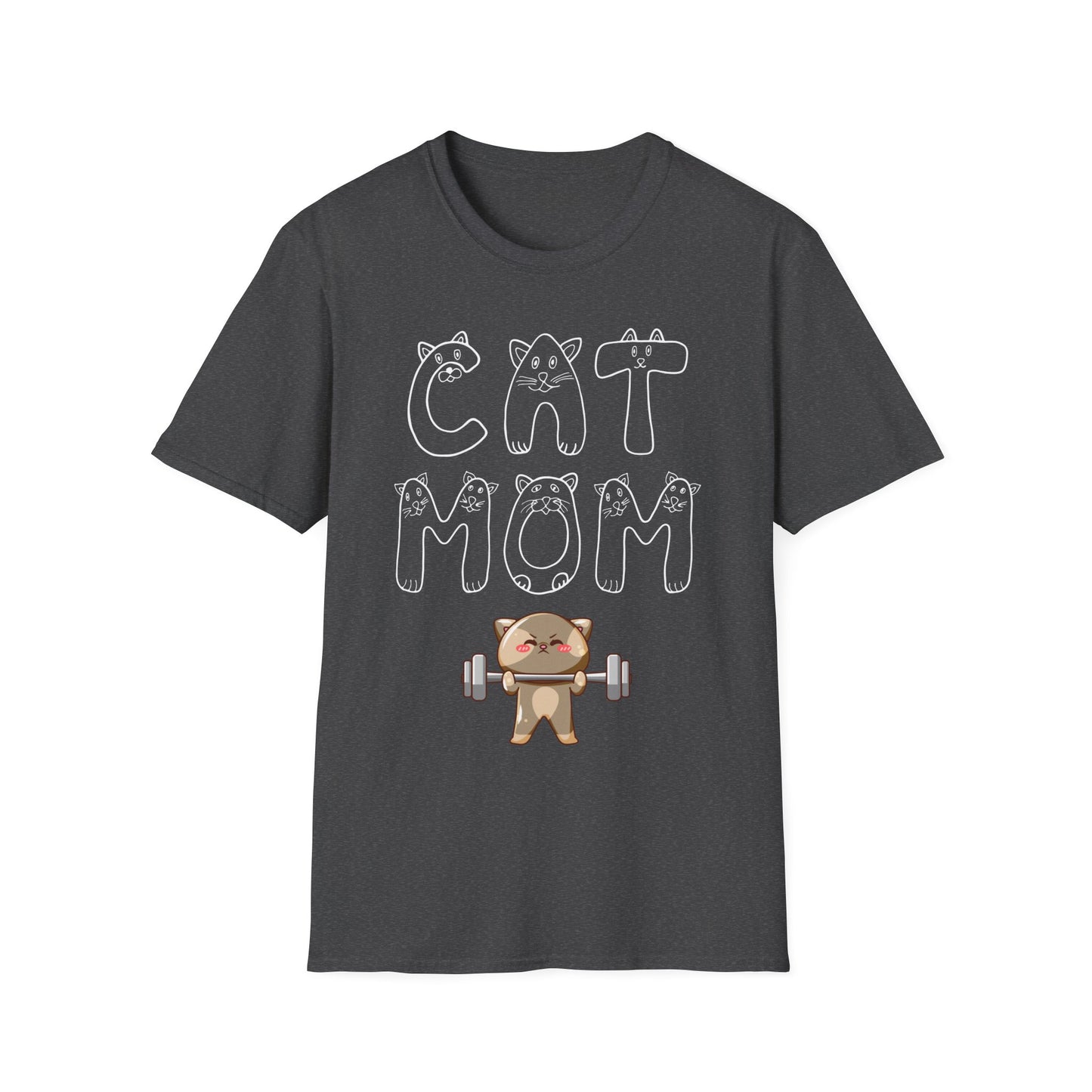 CAT MOM T-Shirt for Cat Mom Gift for cat Lover Gift for Her gifts Funny Cat Weightlifting Shirt -  Cat Lifting Weights T shirts