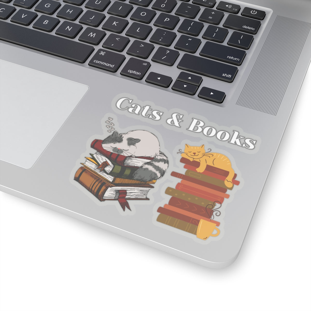 Sticker Cats and Books Stickers for Cat Lover gift for Book Lover Sticker for Book Worm sticker