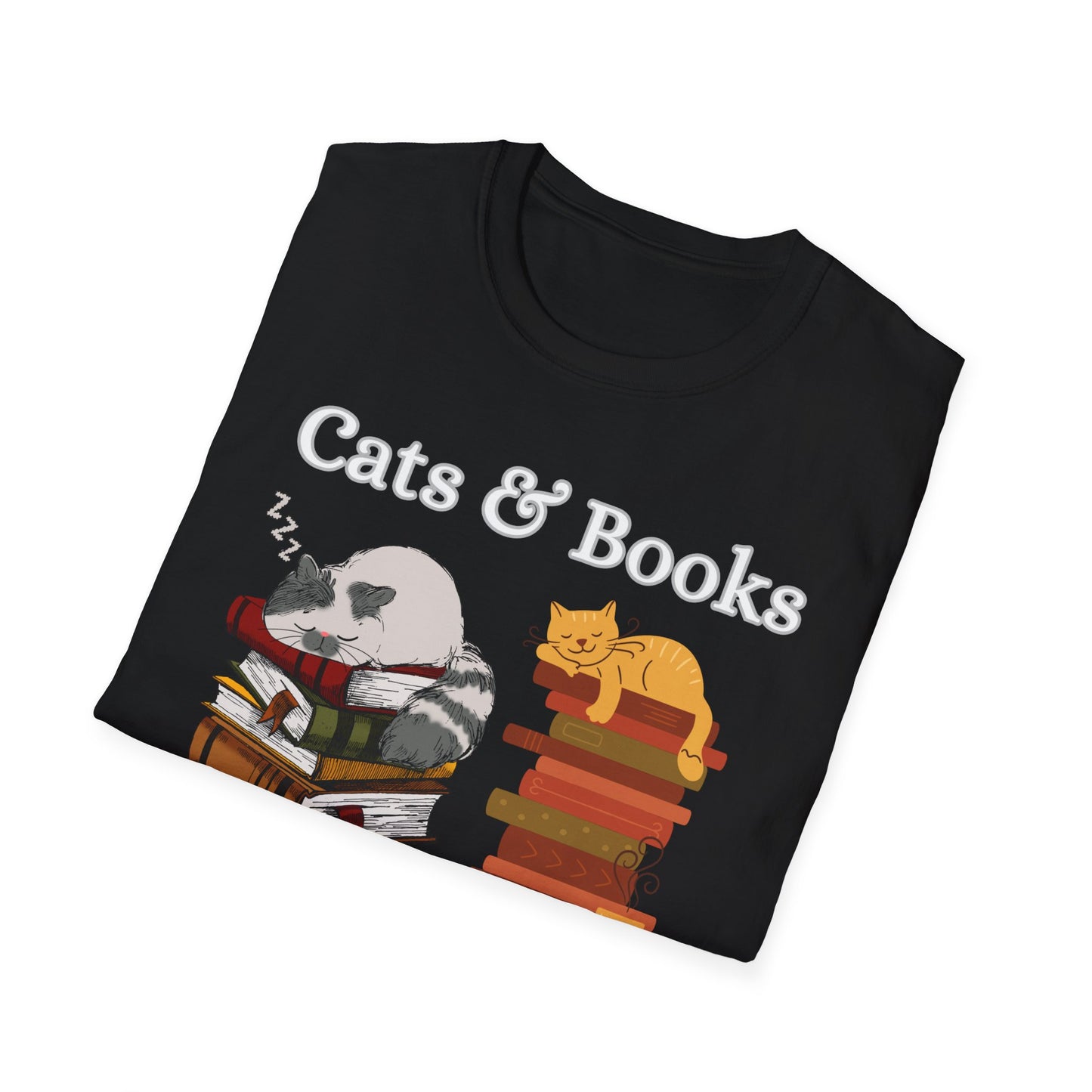 Cat T-shirt for Reader gift Funny Cat Shirt Reading Cats T shirt for Cat Lover gift Cats Books Shirt T-shirt Book Lover Gift