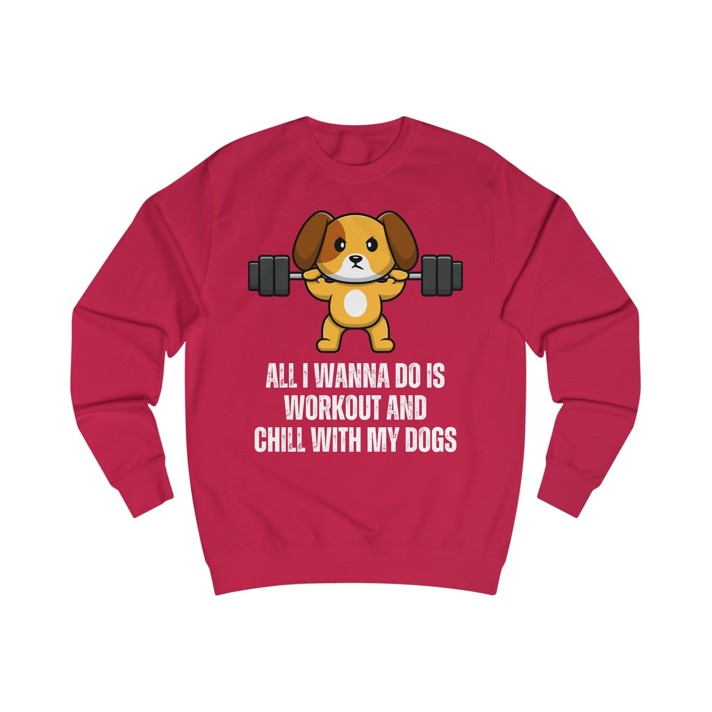 Chill With My Dogs Sweatshirt Funny Gym Sweatshirts for Dog Love gift for Fitness Lover gift for Workout Men's Sweatshirt