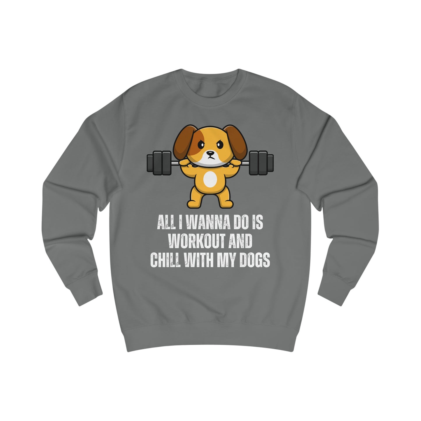 Chill With My Dogs Sweatshirt Funny Gym Sweatshirts for Dog Love gift for Fitness Lover gift for Workout Men's Sweatshirt
