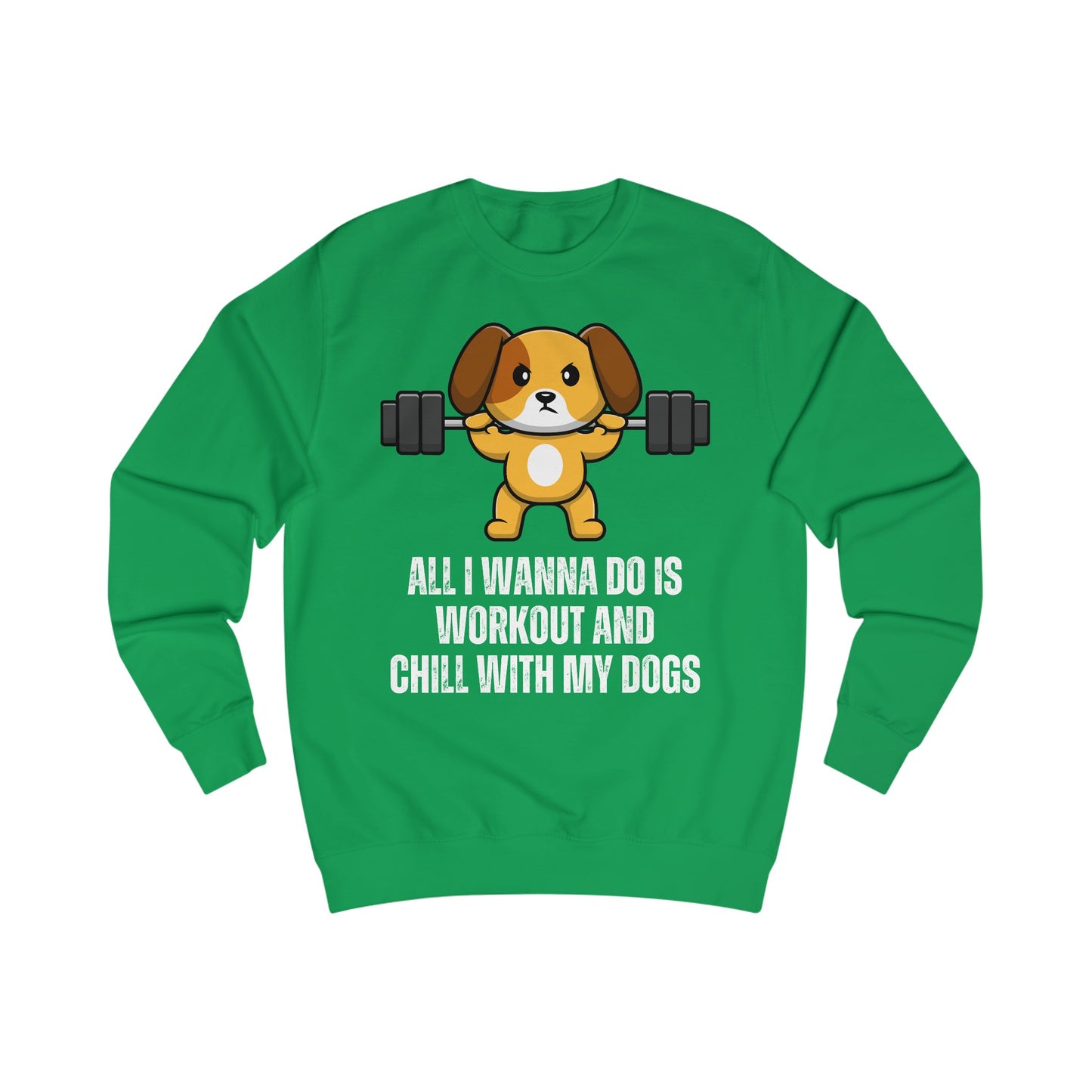 Chill With My Dogs Sweatshirt Funny Gym Sweatshirts for Dog Love gift for Fitness Lover gift for Workout Men's Sweatshirt