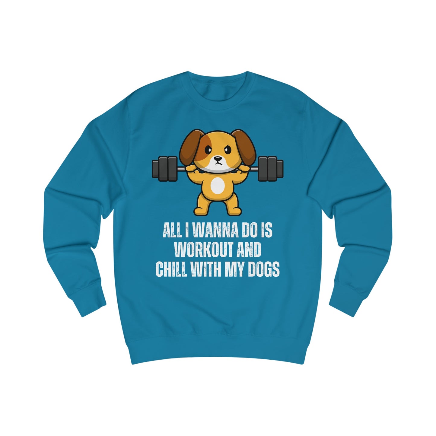 Chill With My Dogs Sweatshirt Funny Gym Sweatshirts for Dog Love gift for Fitness Lover gift for Workout Men's Sweatshirt
