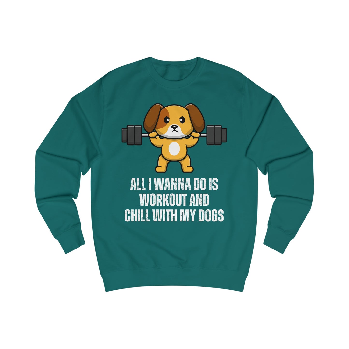 Chill With My Dogs Sweatshirt Funny Gym Sweatshirts for Dog Love gift for Fitness Lover gift for Workout Men's Sweatshirt