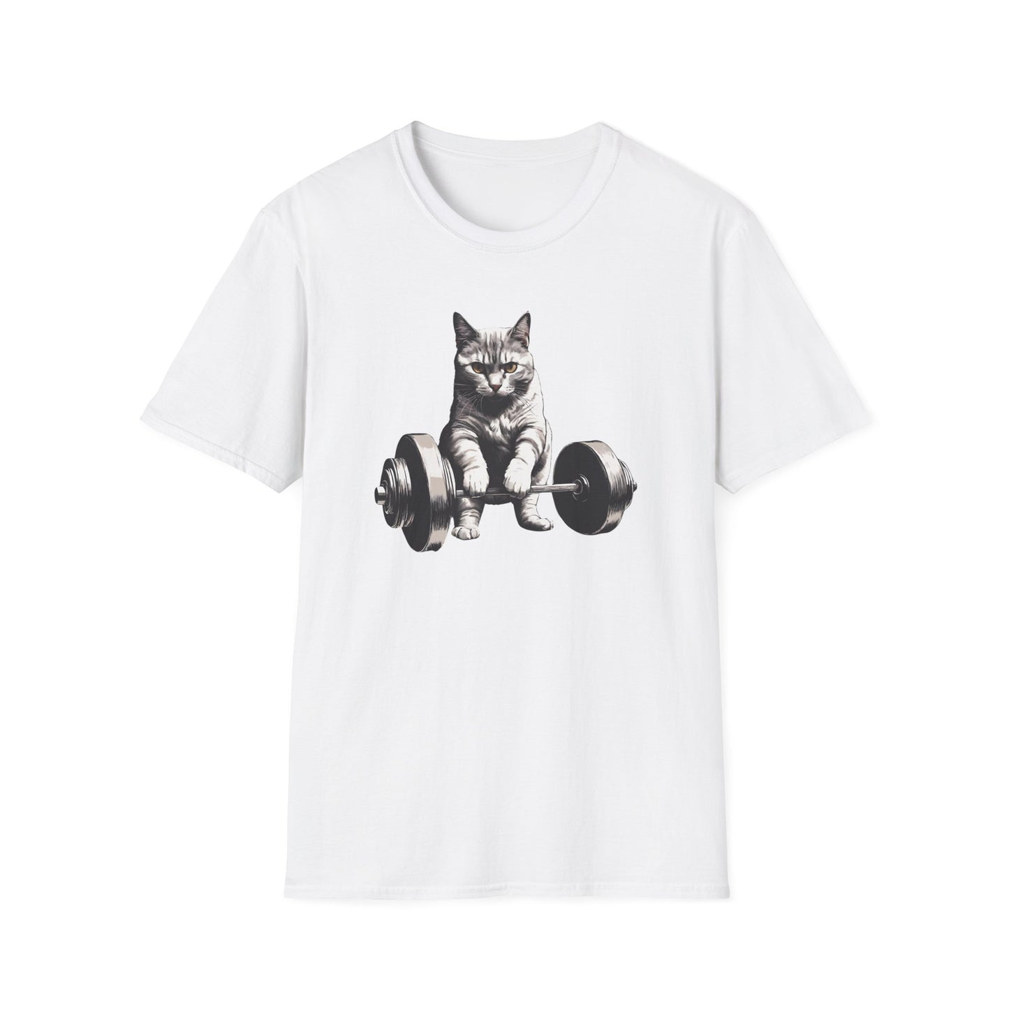 Cat Deadlifting Shirt for Gym Rat gifts for Workout Lover gift for Cat Lover T-shirt Funny Cats Lifting Weights T Shirts Kitty Powerlifting Weightlifting