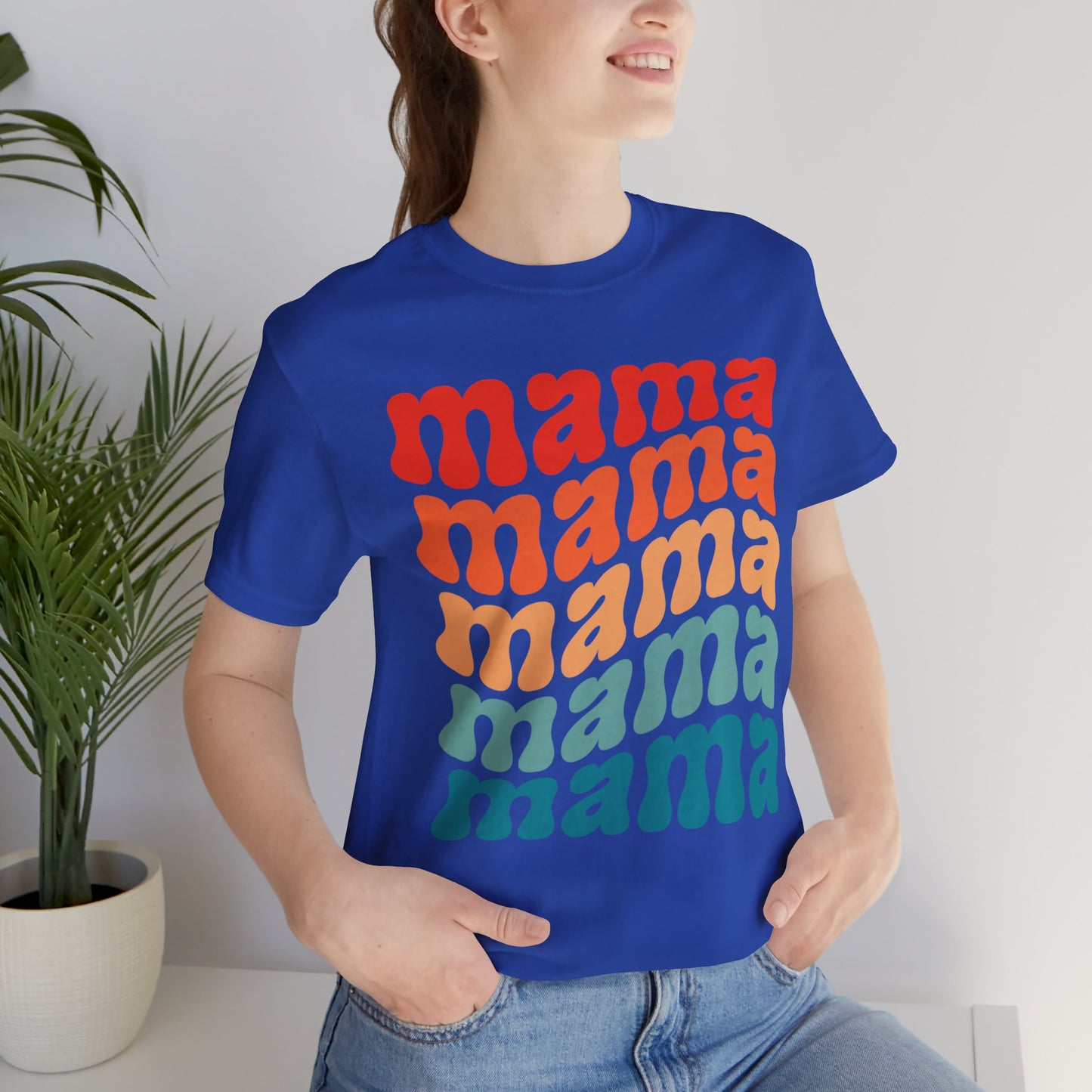 MAMA T Shirt Groovy Moms T-shirts for Mom gifts for Mothers Day gift for Her Cute Momma Shirts Mommy T Shirts Mom is the best