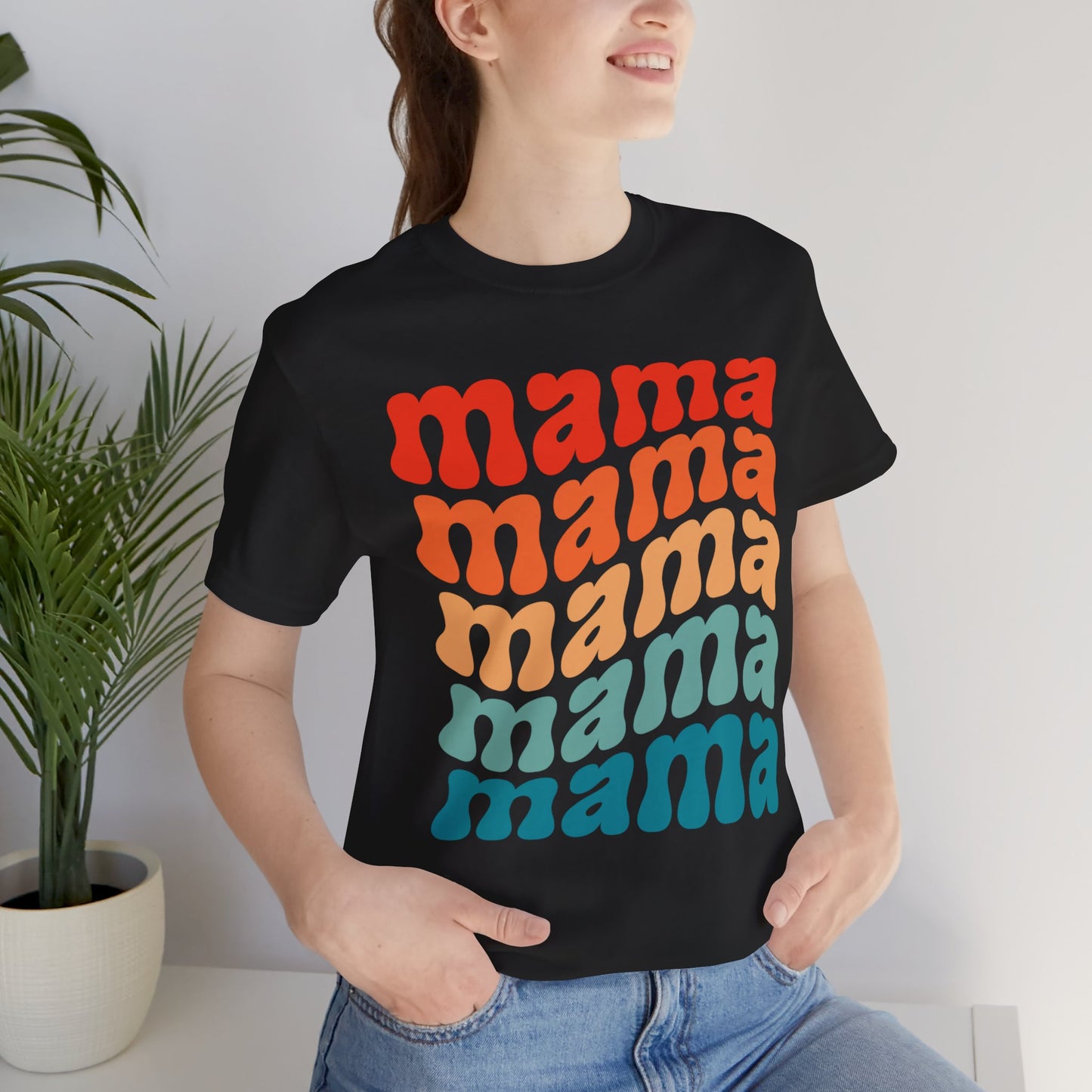 MAMA T Shirt Groovy Moms T-shirts for Mom gifts for Mothers Day gift for Her Cute Momma Shirts Mommy T Shirts Mom is the best