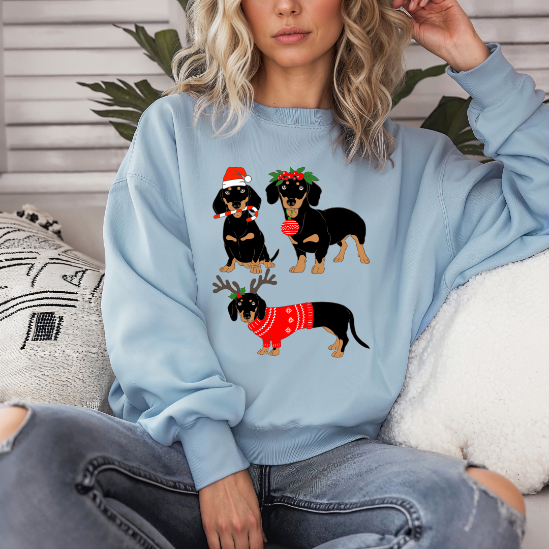 Dachshund Sweatshirt for Christmas presents for Weiner Dog Lover gift forDachshund Mom gift for Dog Dad Sweatshirts for Christmas presents