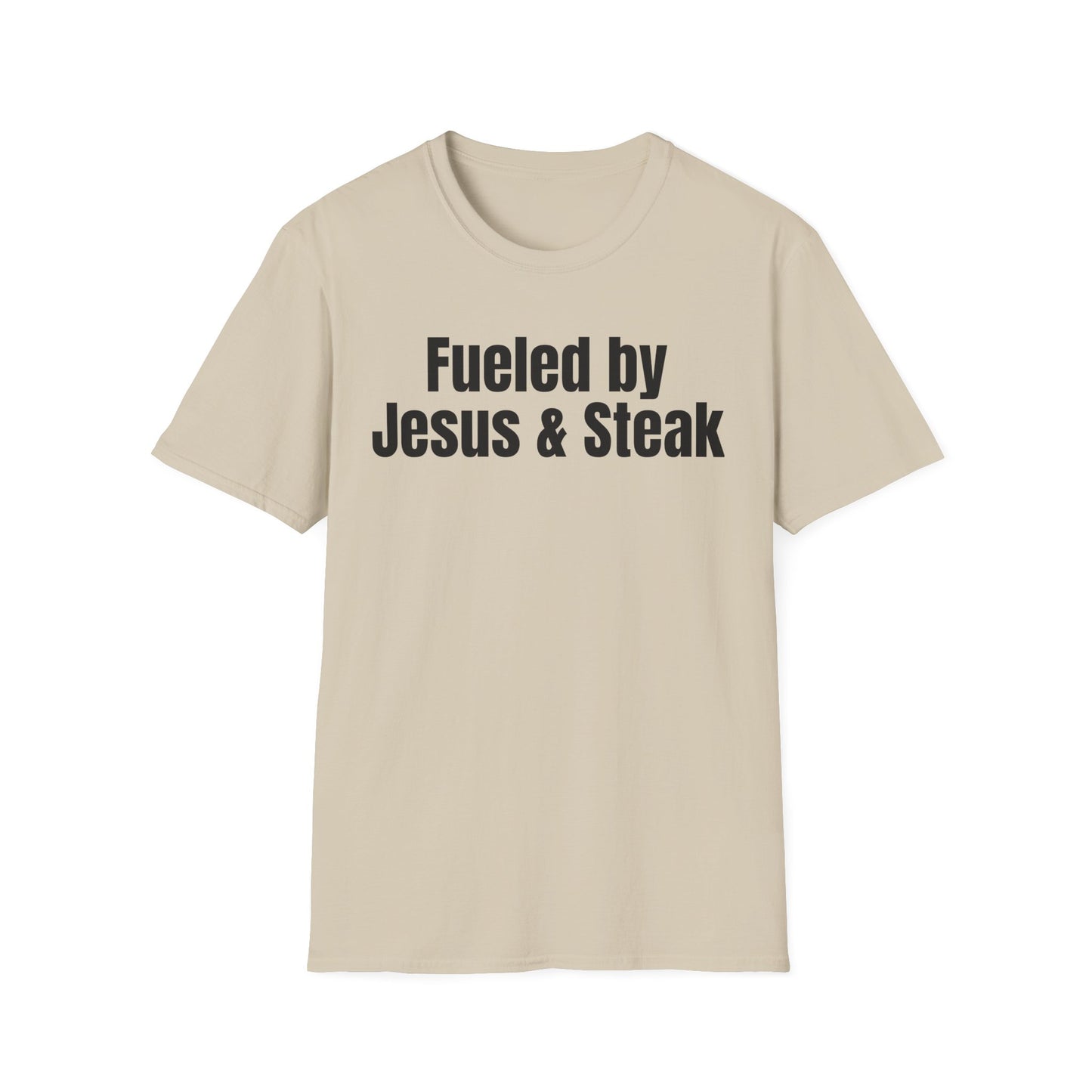 Fueled By Jesus and Steak Shirt for Christian Tshirts for the Gym t shirts for him gifts for her Christian Workout Shirts for Steak Lovers
