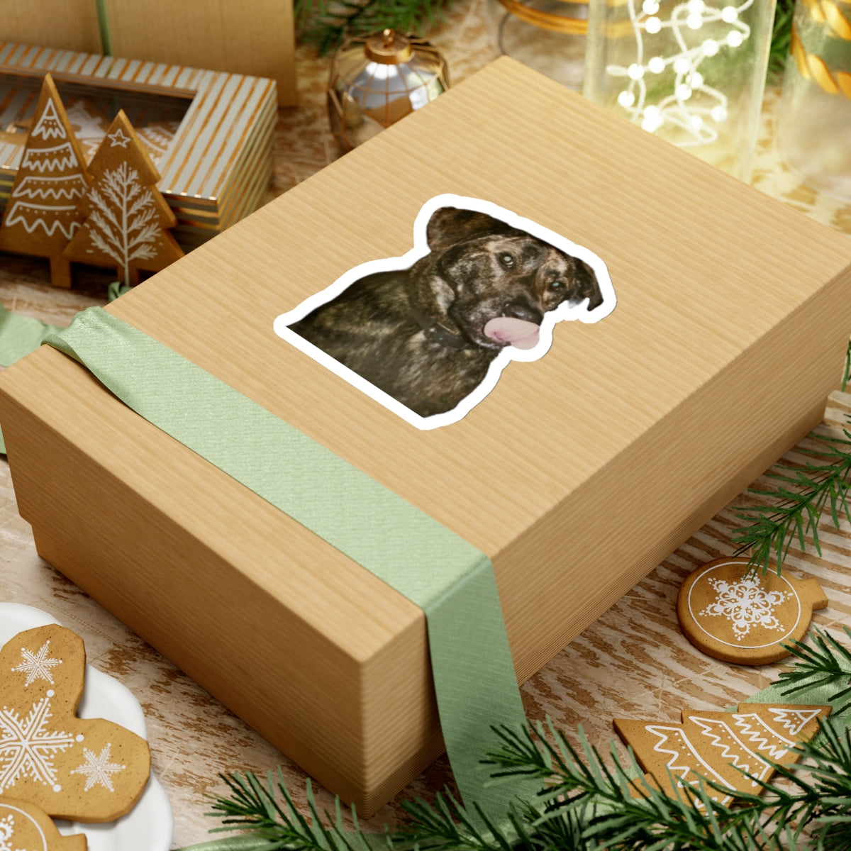 Funny Dog Sticker for Dog Lover gift for Dog Mom Cute Brindle Dog Stickers for Dog Dad Gifts for Her Water bottle sticker for laptop