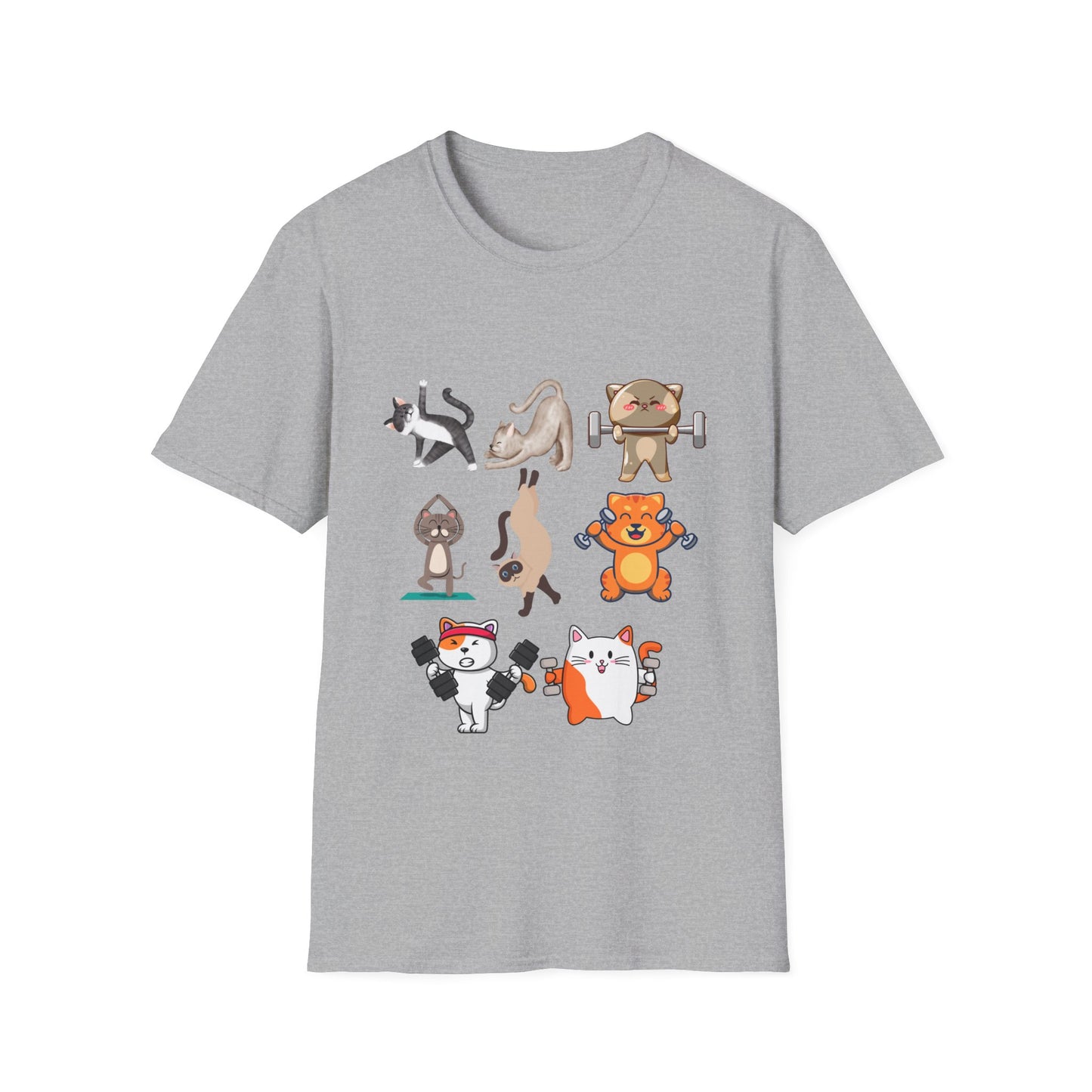 Cats Working out Shirt Cat Doing Yoga T Shirts Funny Gym T-shirt for Fitness Lover gift for Cat Lover gift Funny Cat Shirt Cats Working out T Shirt