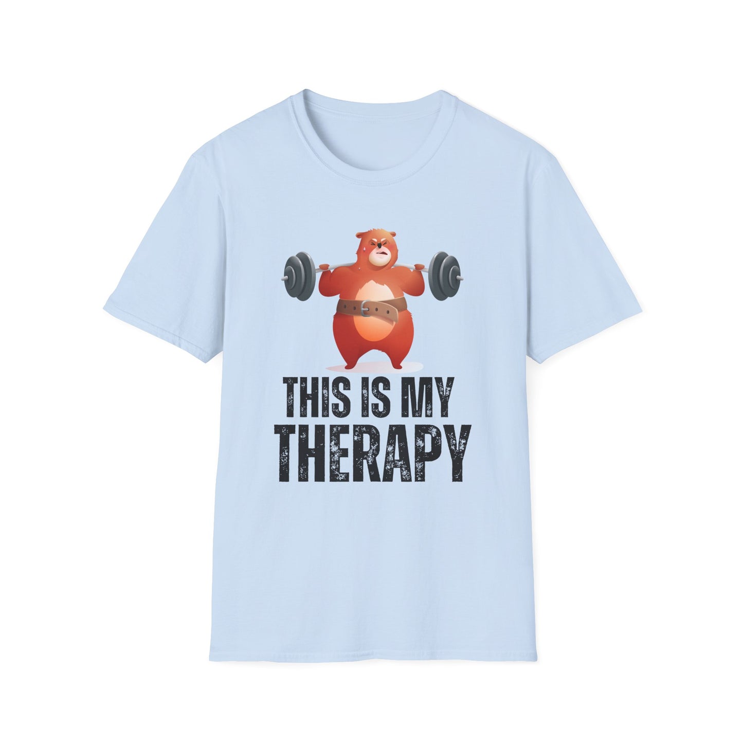 Funny Bear Working out T-shirt for Gym Lover gift for Weightlifting Lover Shirt The GYM is my THERAPY T Shirt