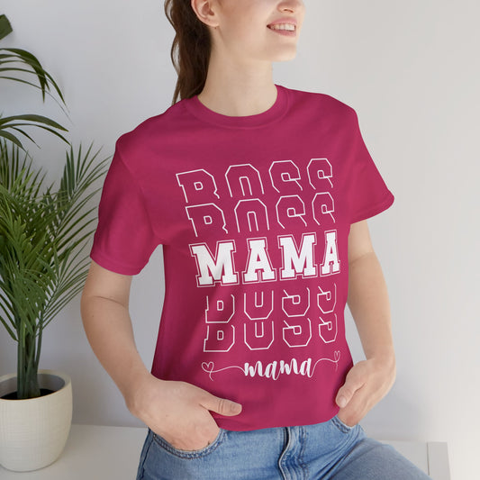 BOSS MAMA T Shirt Groovy Moms T-shirts for Mom gifts for Mothers Day gift for Her Cute Momma Shirts Mommy T Shirts Mom is the best