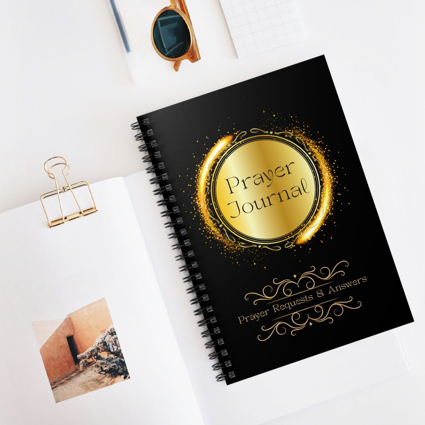 Prayer Journal - Prayer Requests to God & Answers - Spiral Notebook - Ruled Line