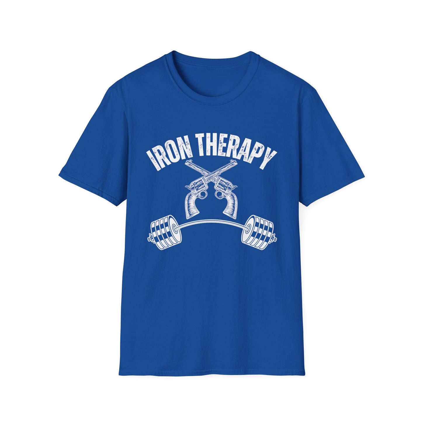 Workout Shirt for Gun Lover gift for Weightlifting T-shirt for Gym Lover gifts for Powerlifting Tee Shirts for Him Iron Therapy Shirt