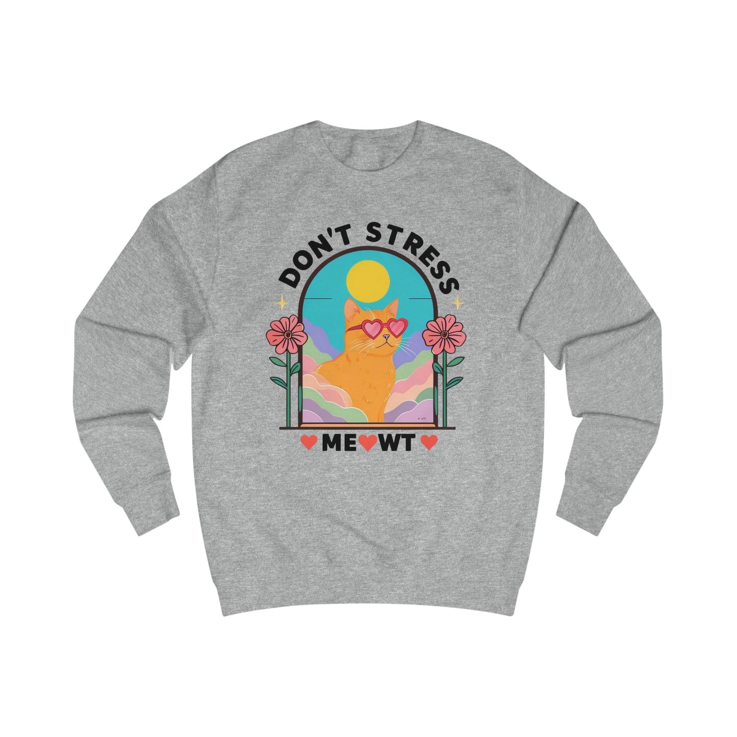 Don't Stress MEOWT Sweatshirt Funny Cat Sweatshirts for Cat Moma Sweaters Funny Kitty Sweatshirts for Cat Lover gift ideas for Cat Lady Top