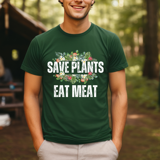 Eat Meat Shirt Save Plants Eat Meat T-shirt for Carnivore Tshirt for Carnivore Diet T-shirt Funny Meat tee Shirts for Him gifts for Her