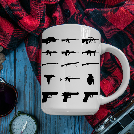 Gun Lover Mug Gift for Husband for Boyfriend gifts for Dad - Gun Collector Enthusiast  Pro Guns Shooting Range Coffee Mug 15oz