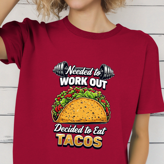 Taco Workout Shirt for Tacos Lover gift for Taco T Shirt for Gym TShirts Funny Taco Tee for Fitness Lover gifts for Foodie T-shirts for Him
