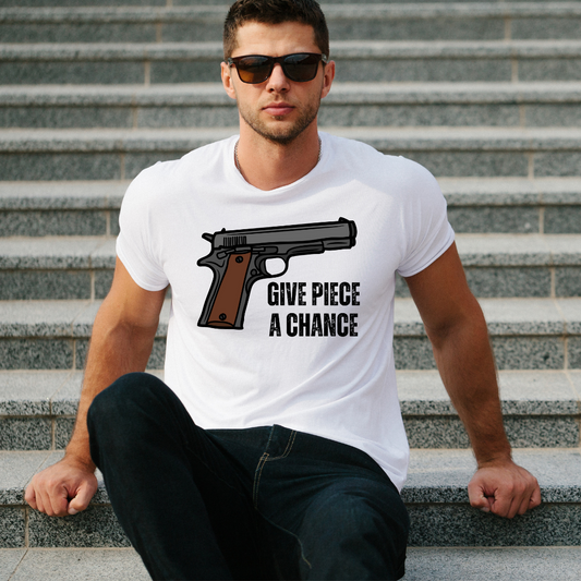 Piece Be With You T-shirts Pistol T Shirt - Funny Shirt for Gun Enthusiast gift for Gun Lover gift for Pro Gun T-shirt for Him - Gifts for Dad - Gift for Him
