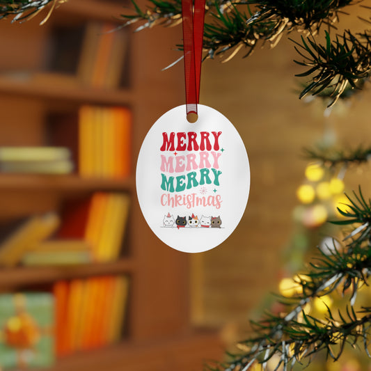 Groovy Cat Ornament for Retro Christmas Ornaments for Funny Christmas Tree Ornaments for Cats Tree Ornaments for Cat Lover gift