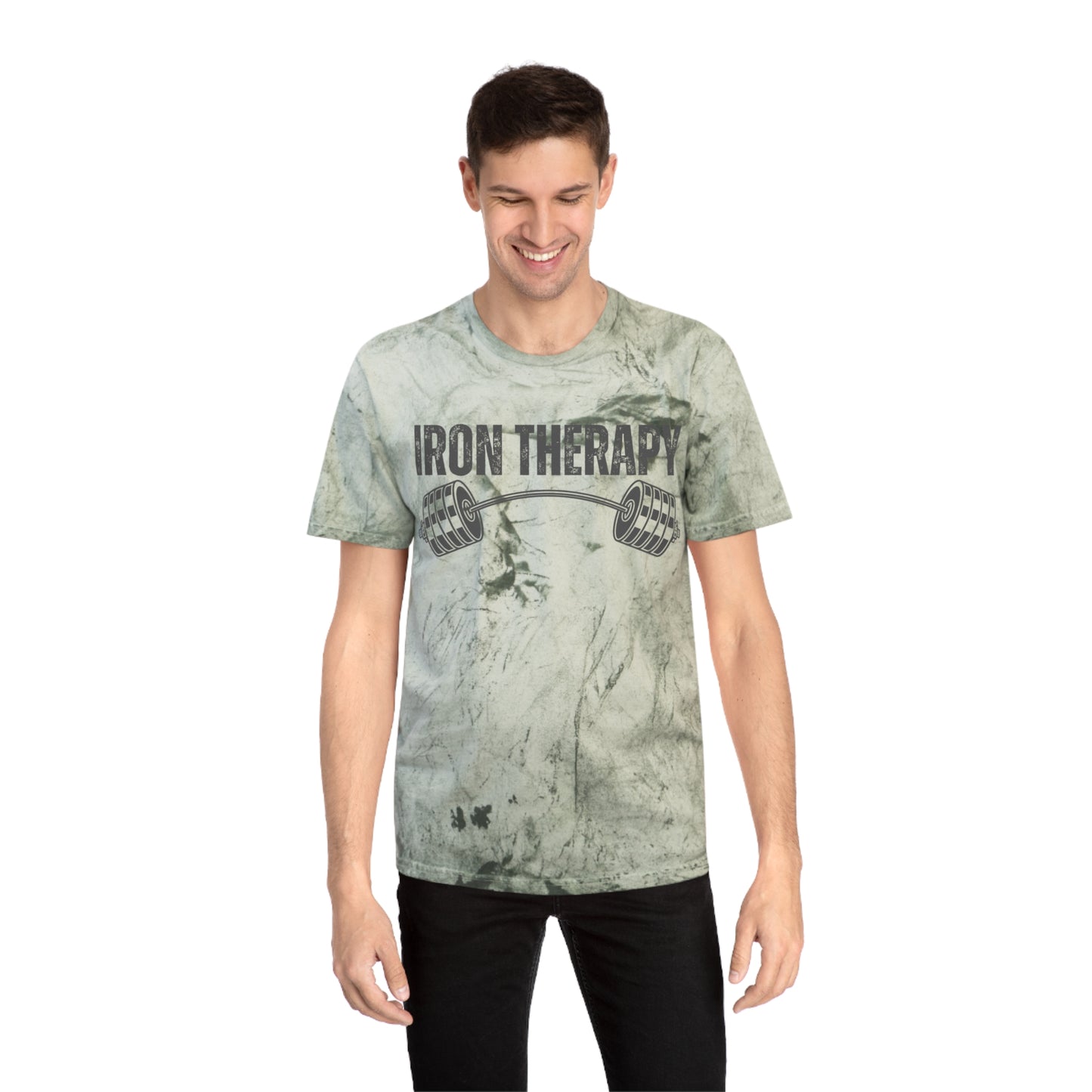 Iron Therapy Shirt Gym Clothes Tie-Dye Fitness T-Shirt Workout Tee Gym Apparel Casual Wear for Fitness Enthusiasts T-shirt for Gym Rat gift