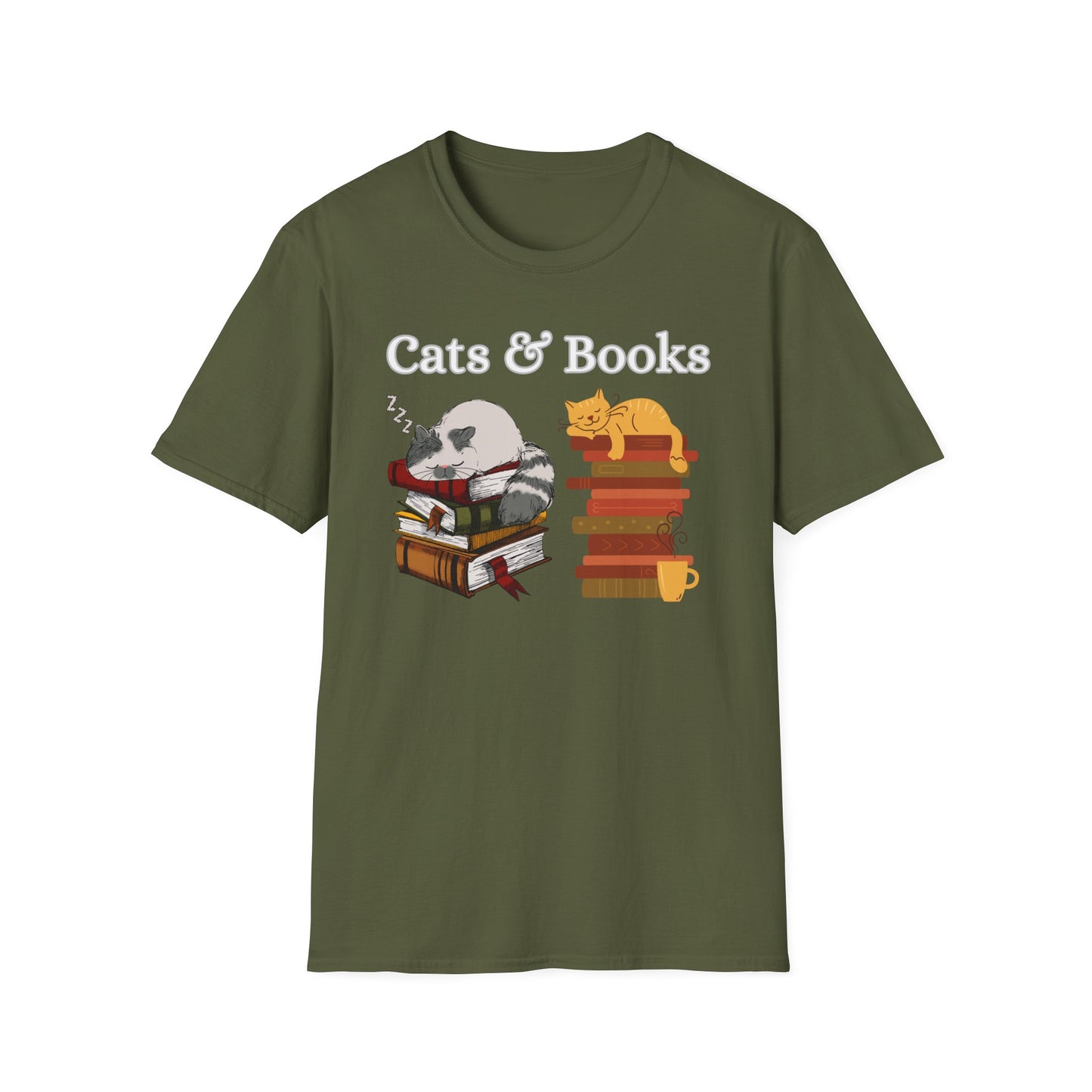 Cat T-shirt for Reader gift Funny Cat Shirt Reading Cats T shirt for Cat Lover gift Cats Books Shirt T-shirt Book Lover Gift