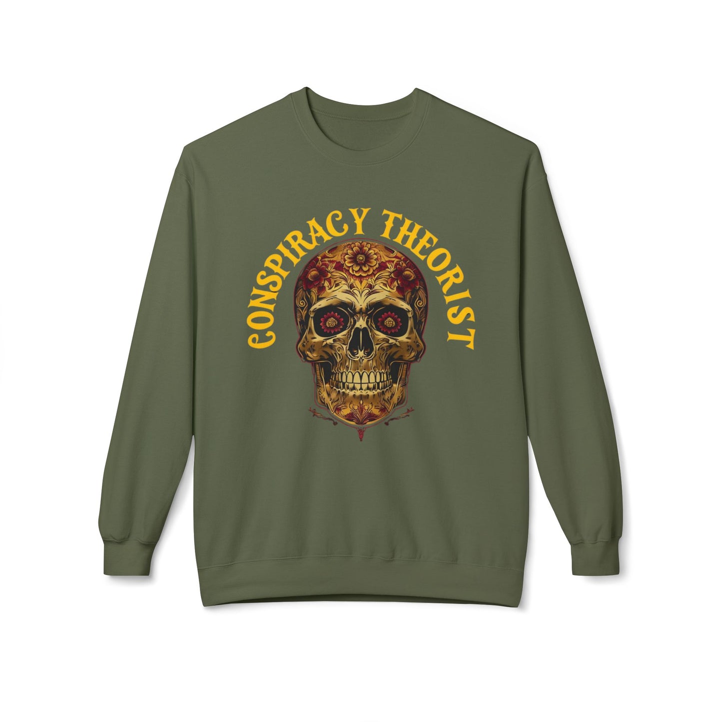 Conspiracy Theorist Sweatshirt for Funny Sweatshirts forConspiracy Theorists gifts for Christmas present for Friend gift Skull Sweater
