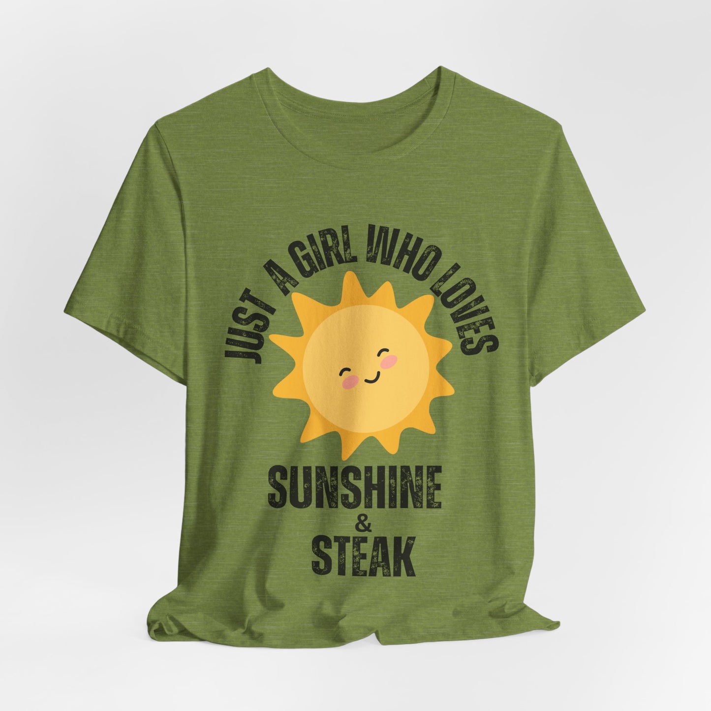 Steak and Sunshine Unisex Tee, Carnivore Diet Top, Foodie T-Shirt, Meat Lover Shirt, BBQ Party Wear, Grilling Apparel