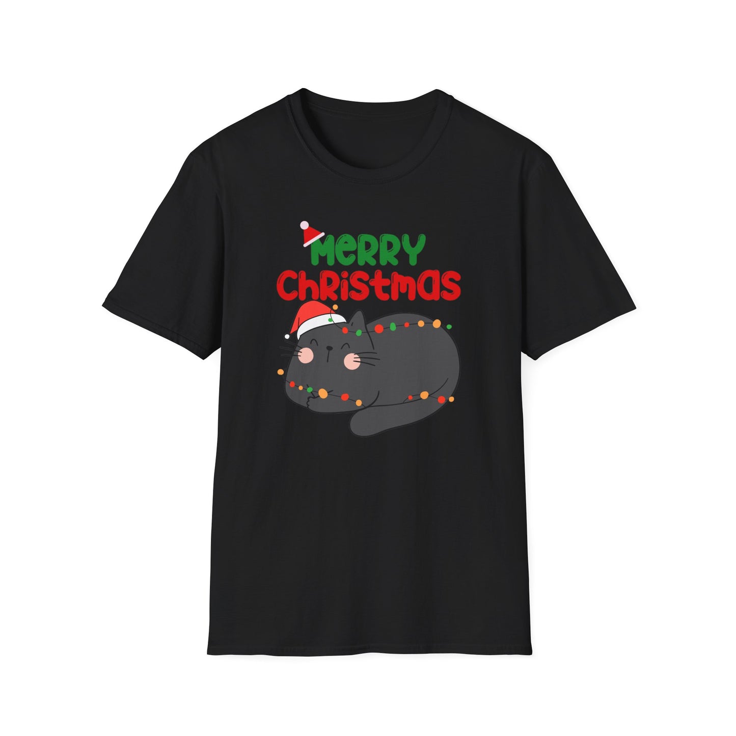 Christmas Lover Shirt for Cat Lover gifts for Black Cat Lovers T-shirts for Cats Mom Tshirts Funny Cat Shirts for Christmas present for Her