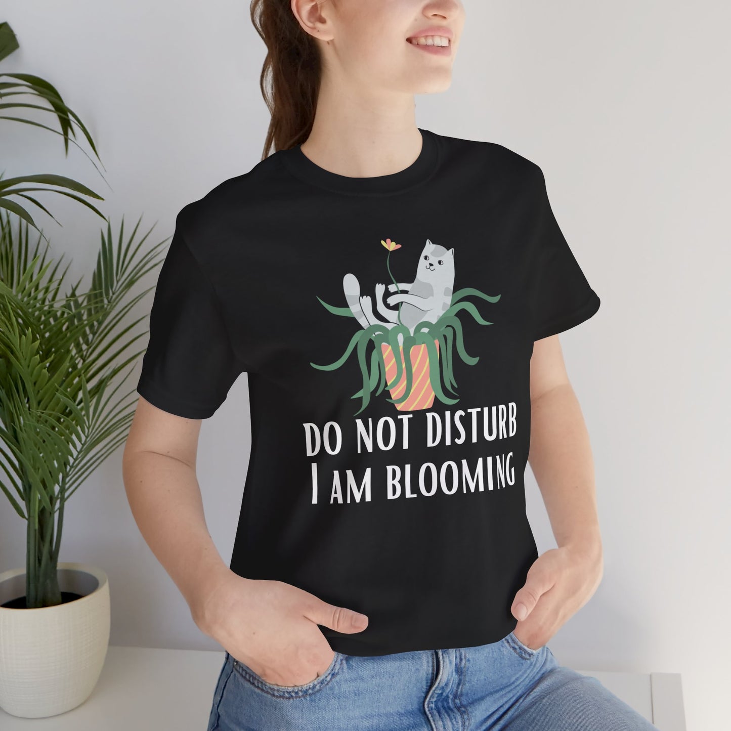 Cat T-shirt for Cat Lover Shirts for Plant Lover T Shirts DO Not Disturb Tee for Introverts gift ideas Gardening Kitty T-shirts for Moms